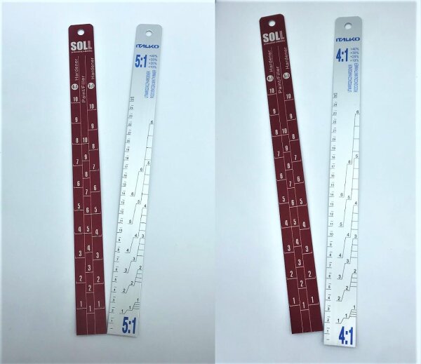 R&uuml;hrstab Metall 35cm mit Skala 4:1, 5:1