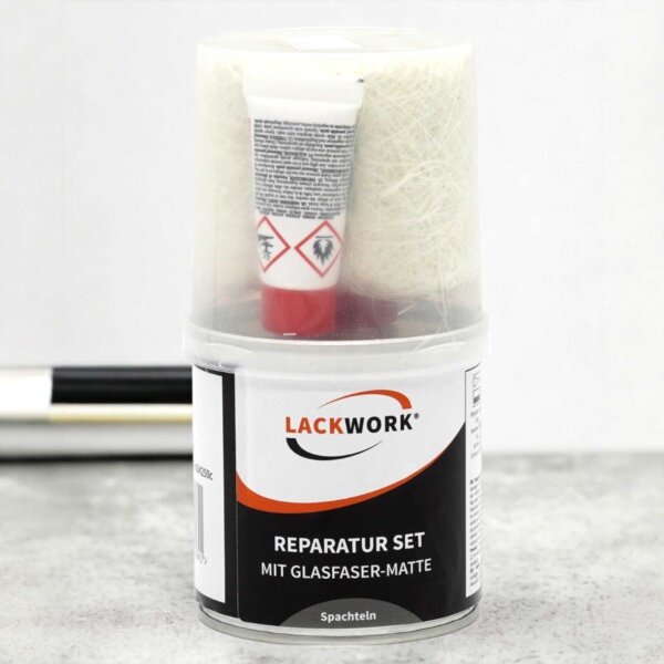 LACKWORK Reparatur Set mit Glasfaser Matte 0,25 kg