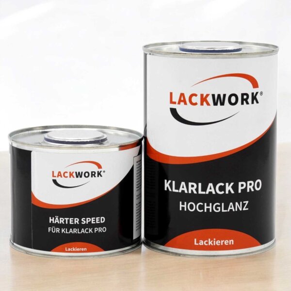 LACKWORK Klarlack Pro Hochglanz 1,5 L Set